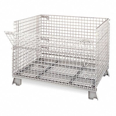 NASHVILLE WIRE C324028S4 Clps Bulk Ctr Silver Vented 35 in