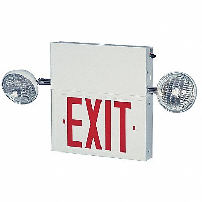 BIG BEAM 2COM1GWW Exit Sign w/Emergency Lights 8W Grn