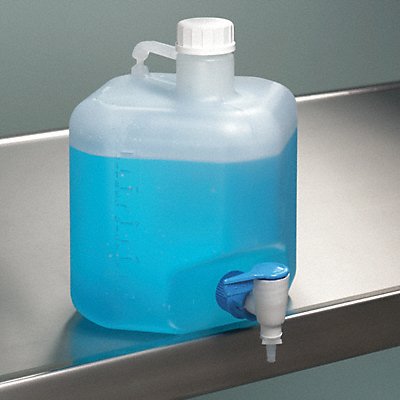 GRAINGER 3WDU6 Carboy 5 L 270.5 mm H White