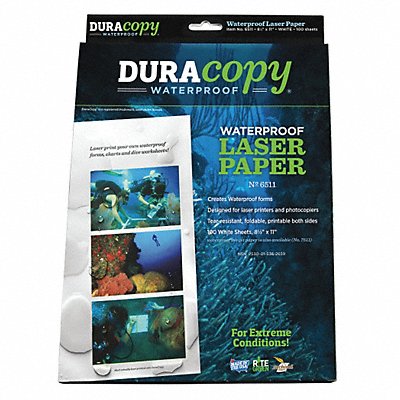 RITE IN THE RAIN 6511 Waterproof Laser Paper 8-1/2 x11 PK100