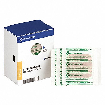 FIRST AID ONLY FAE3000 Strip Bandages 1.5 x1.5 Plastic PK10