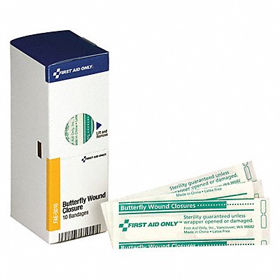 FIRST AID ONLY FAE5010 Butterfly 2.75 x1/2 Plastic PK10