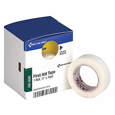 FIRST AID ONLY FAE6000 First Aid Tape 10yd 1/2 W White