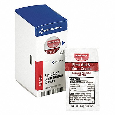 FIRST AID ONLY FAE7011 Topical Burn Cream 0.03 oz PK10