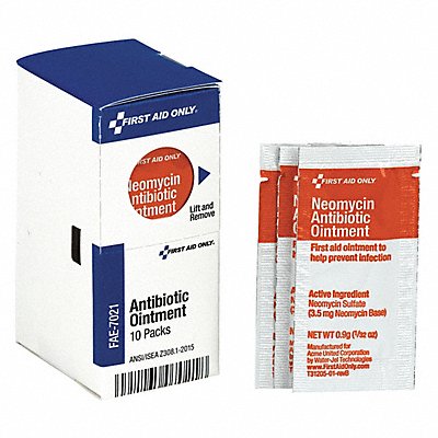 FIRST AID ONLY FAE7021 Topical Antibiotic 0.03oz Packet PK10