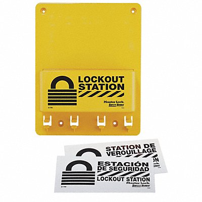 MASTER LOCK S1700 Lockout Station Unfilled 9-3/4 In H