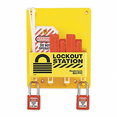 MASTER LOCK S1720E410 Lockout Station Filled Elctrical 2 Locks