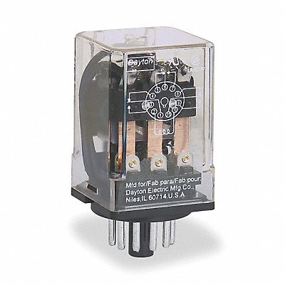 DAYTON 5YP83 H7966 General Purpose Relay 12VDC 10A 11Pins