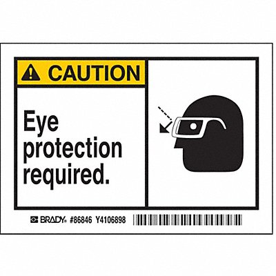 BRADY 86846 Label 3 1/2 inx5 in Polyester PK5