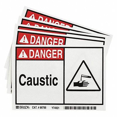 BRADY 86788 Label 3 1/2 inx5 in Polyester PK5