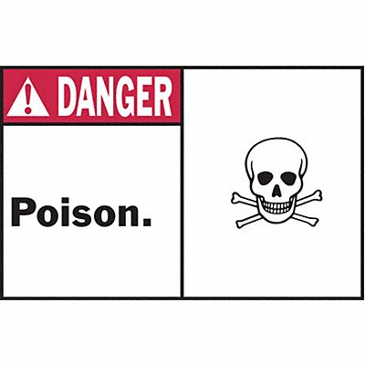 BRADY 86812 Sign 3 1/2 in x 5 in Polyester PK5