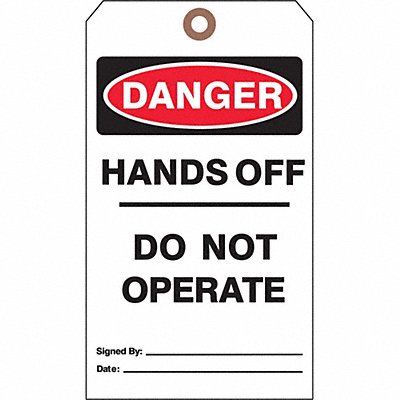 SEE ALL INDUSTRIES DTUFG32 Danger Tag 7 in H 4 in W Cardstock PK25