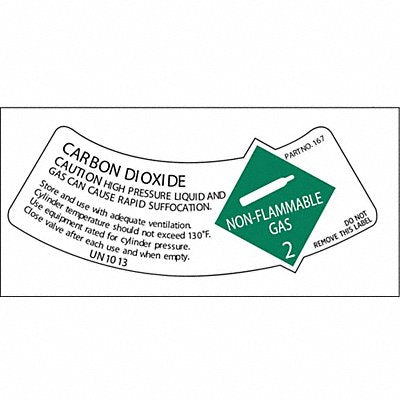 ELECTROMARK Y619133 Gas Cylinder Shoulder Labl 2.25x6in PK10