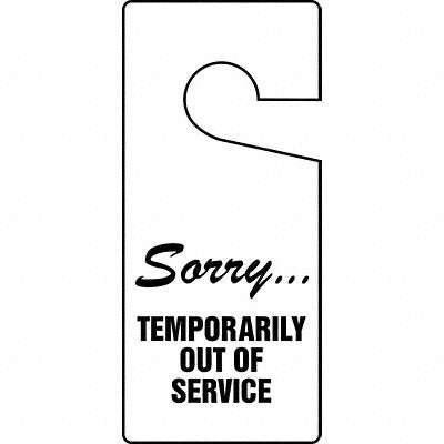 ACCUFORM TAD841 Door Knob Hanger Tag 9in H 4in W PK10
