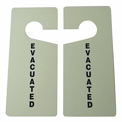 GRAINGER 3XDD3 Door Knob Hanger Tag 9in H 4in W PK10