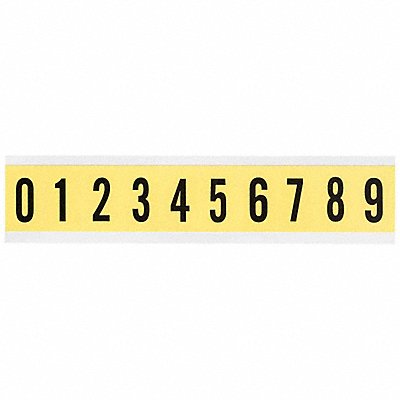 BRADY 34310 Carded Numbers 0 Thru 9 1-1/2 in H