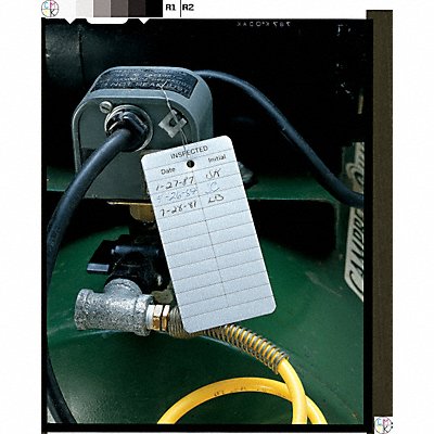 SEE ALL INDUSTRIES IDT34 Inspection Tag 2 x 4 In Bk/Wht Al PK25