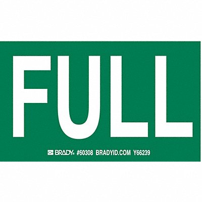 BRADY 60308 Gas Cylinder Label 3in x 5in Paper PK10