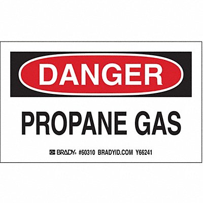 BRADY 60310 Gas Cylinder Label 3in x 5in Paper PK10