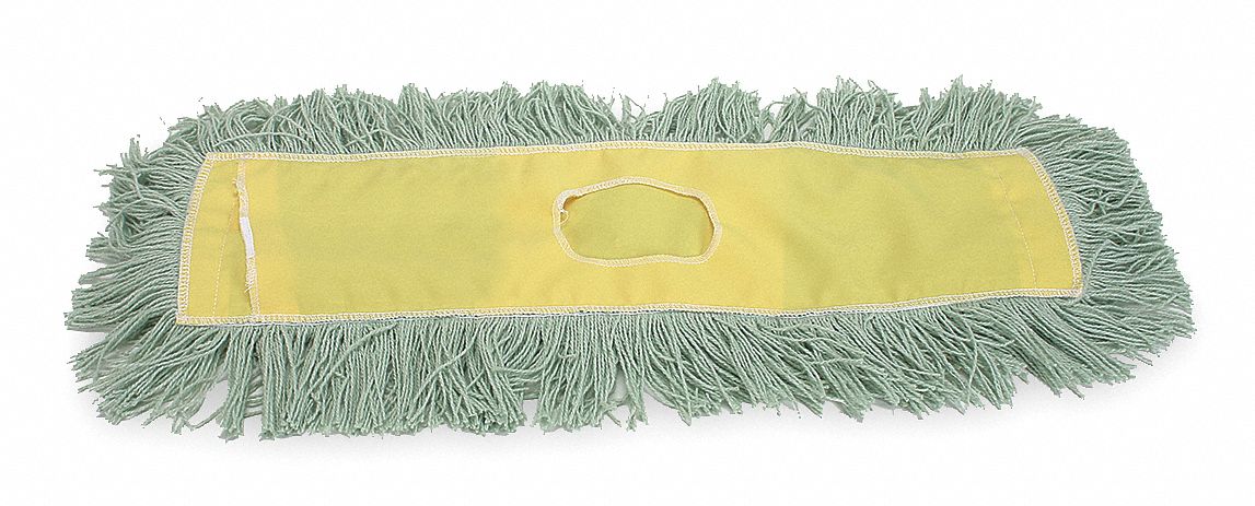 TOUGH GUY 3XGA7 Dust Mop Green Cotton/Polyester