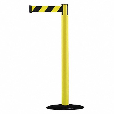 TENSABARRIER 87535STDNOD4XC D0029 Barrier Post with Belt PVC Yellow