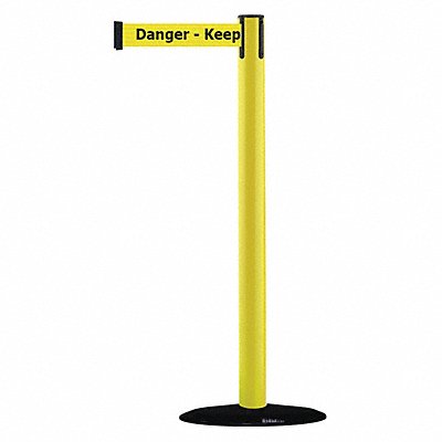 TENSABARRIER 87535STDNOYDXC D0031 Barrier Post with Belt PVC Yellow