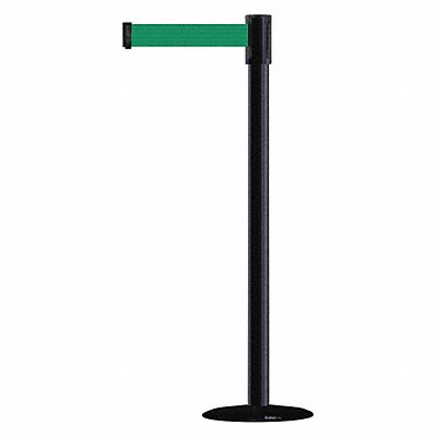 TENSABARRIER 890B333333STDNOG6XC D0007 Barrier Post with Belt 7-1/2 ft L Green