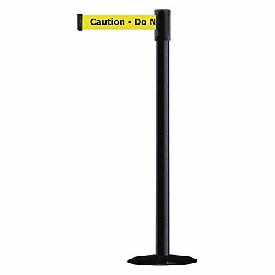 TENSABARRIER 890B333333STDNOYAXC D0008 Barrier Post with Belt Black No Scuff