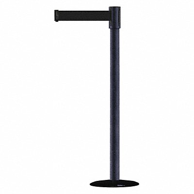 TENSABARRIER 890B338989STDNOB9XC D0007 Barrier Post with Belt 7-1/2 ft L Black