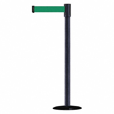 TENSABARRIER 890B338989STDNOG6XC D0007 Barrier Post with Belt 7-1/2 ft L Green