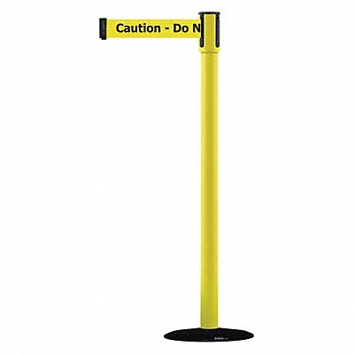 TENSABARRIER 890B333535STDNOYAXC D0008 Barrier Post with Belt Yellow