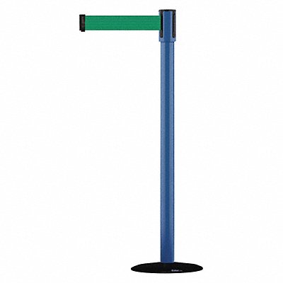 TENSABARRIER 890B332323STDNOG6XC D0007 Barrier Post with Belt 7-1/2 ft L Green