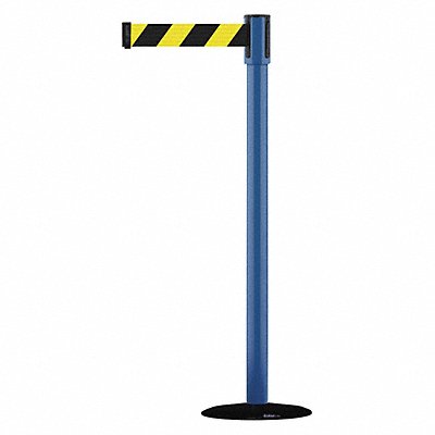 TENSABARRIER 890B332323STDNOD4XC D0007 Barrier Post with Belt Blue