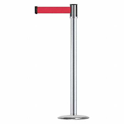 TENSABARRIER 890U1S1S1SSTDNOR5XC D0009 Barrier Post with Belt 7-1/2 ft L Red