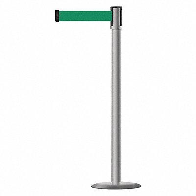 TENSABARRIER 890U3P3P3PSTDNOG6XC Barrier Post with Belt 7-1/2 ft L Green