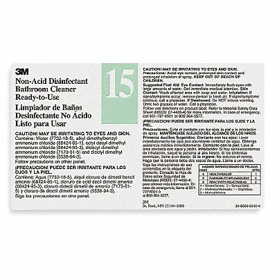 3M 340415 Secondary Label Black Green/White PK12
