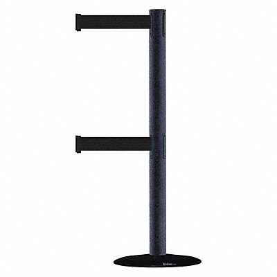 TENSABARRIER 889T2B3389STDNOB9XC D0016 Barrier Post with Belt 7-1/2 ft L Black