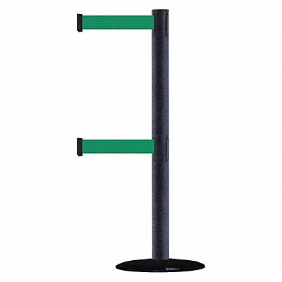 TENSABARRIER 889T2B3389STDNOG6XC D0016 Barrier Post with Belt 7-1/2 ft L Green