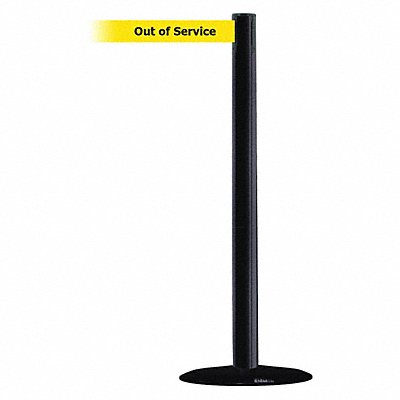 TENSABARRIER 87533STDNOYEXC D0031 Barrier Post with Belt PVC Black