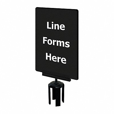 TENSABARRIER S17P337X11VHDSB170133 Acrylic Sign Black Line Forms Here