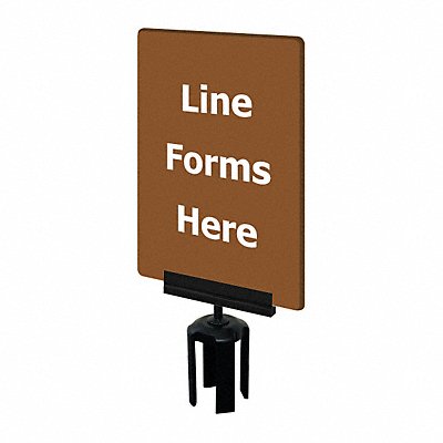 TENSABARRIER S17P467X11VHDSB170133 Acrylic Sign Brown Line Forms Here