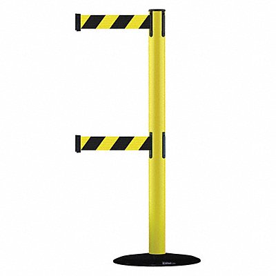 TENSABARRIER 889T2B3335STDNOD4XC D0016 Barrier Post with Belt Yellow