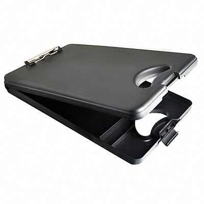 GRAINGER 533 Storage Clipboard Letter Sz Plastic Blk