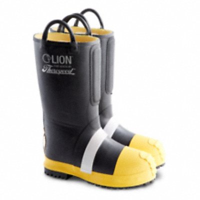 LION FIRE BOOTS BY THOROGOOD 8076000115W D1761 Insulated Fire Boots 11-1/2W Steel PR