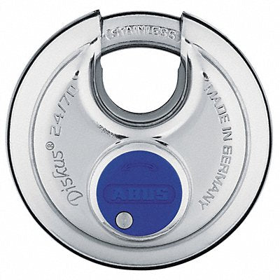 ABUS 24IB70KAx2 Keyed Padlock 25/32 in Round Silver PK2