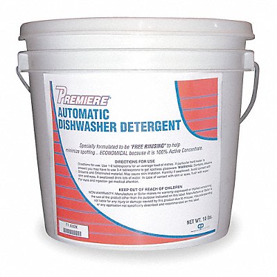 PREMIERE CRE010PLGR Dishwasher Detergent Bucket 10 lb Powder