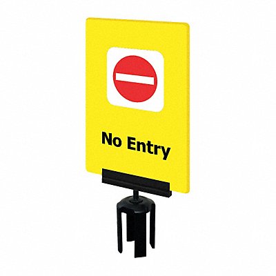 TENSABARRIER S14P357X11VHDSB170133 Acrylic Sign Yellow No Entry