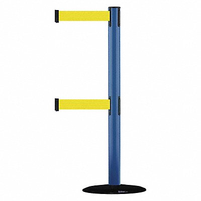 TENSABARRIER 889T2B3323STDNOY5XC D0016 Barrier Post w/ Belt 7-1/2 ft L Yellow