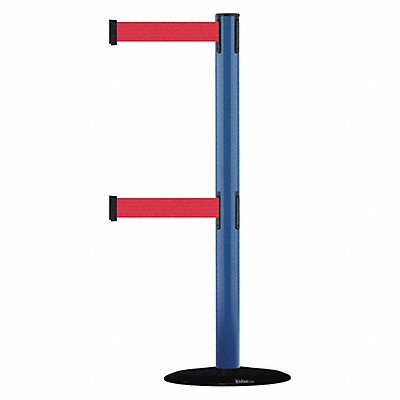 TENSABARRIER 889T2B3323STDNOR5XC D0016 Barrier Post with Belt 7-1/2 ft L Red