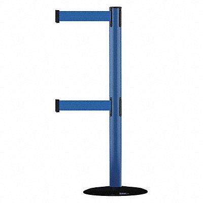 TENSABARRIER 889T2B3323STDNOL5XC D0016 Barrier Post with Belt 7-1/2 ft L Blue